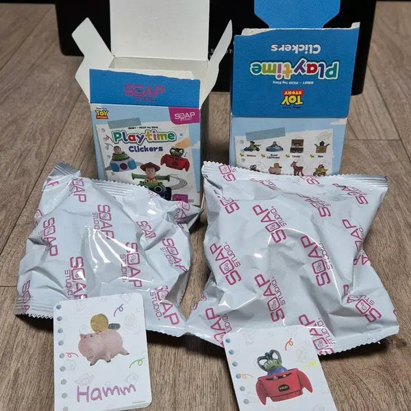 [BUNJANG] Tinyville Playtime Toy Story Clicker Keycap Figure Bundle Set (Aliens, Hamm) - Unsealed Box / 급처) 토이스토리 클리커  햄, 알린 2종 일괄 판매(미개봉 키캡 피규어)