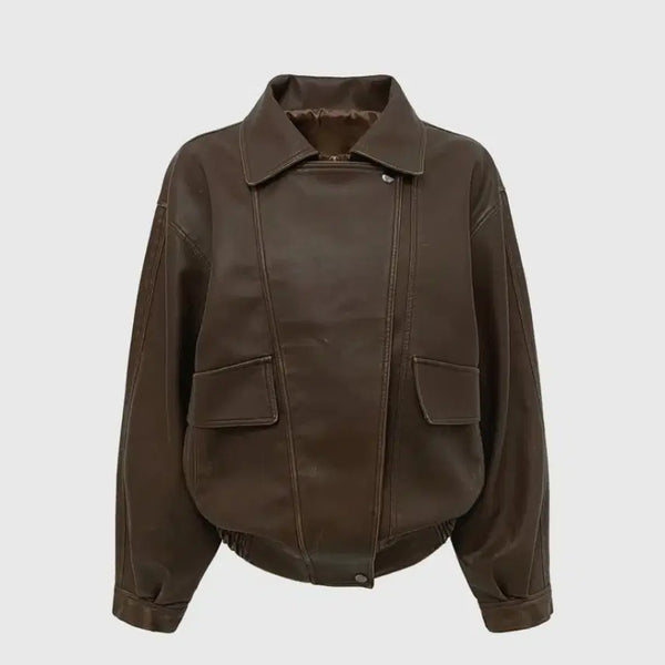 [BUNJANG] DEAREST Brown Proud Leather Jacket / DEAREST 브라운 proud 가죽 자켓