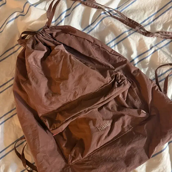 [BUNJANG] Haag String Backpack Pink / Haag 헤이그 스트링 백팩 핑크