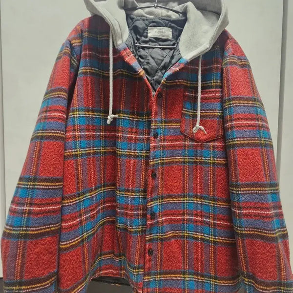 [BUNJANG] Check Hooded Jacket / 체크 후드 자켓