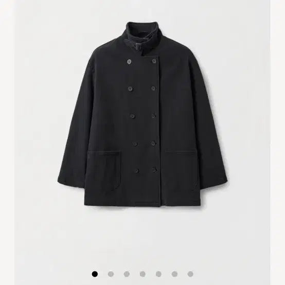 [BUNJANG] GED Washed Cotton Double-Breasted Jacket - Charcoal / ged 게드 WASHED COTTON DOUBLE-BREASTED JACKET - CHARCOAL