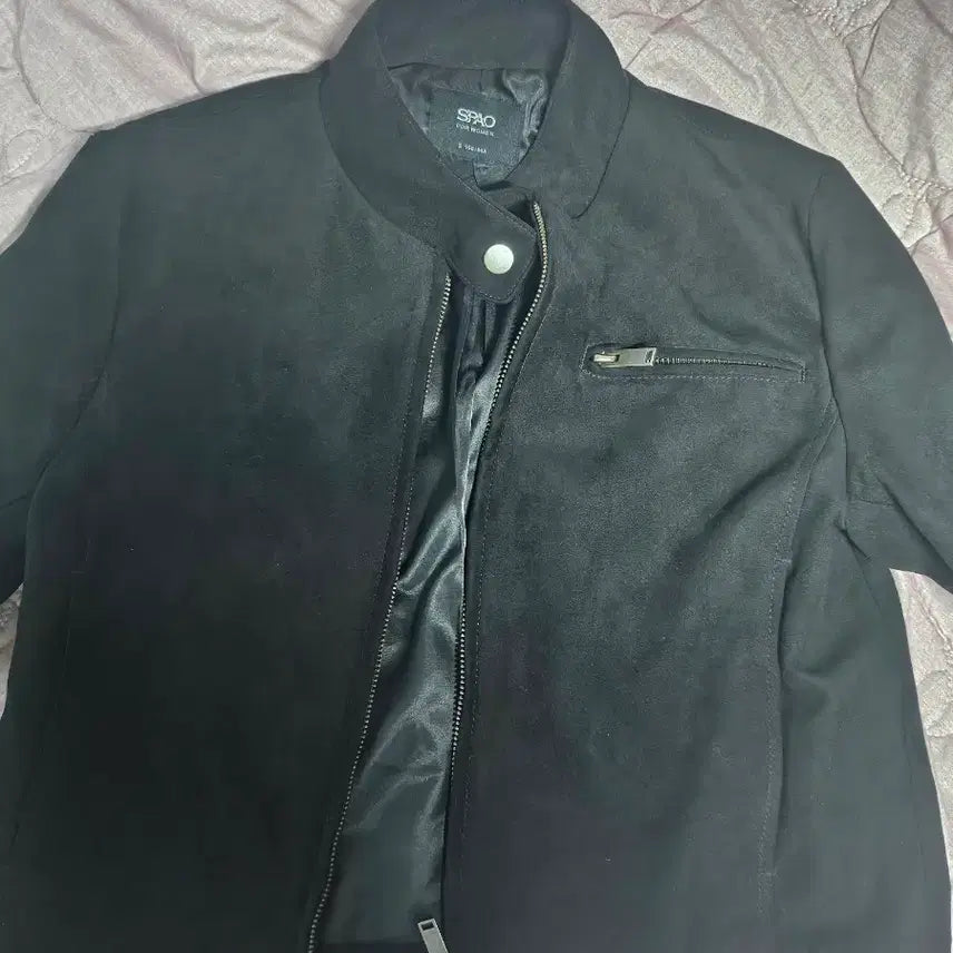 [BUNJANG] SPAO Suede Jacket Black / 스파오 스웨이드 자켓 블랙