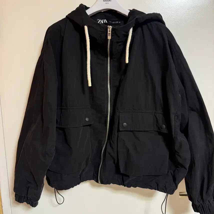 [BUNJANG] ZARA Hooded Windbreaker Jacket / ZARA 자라 바스락 바람막이 점퍼 후드 집업 자켓 s