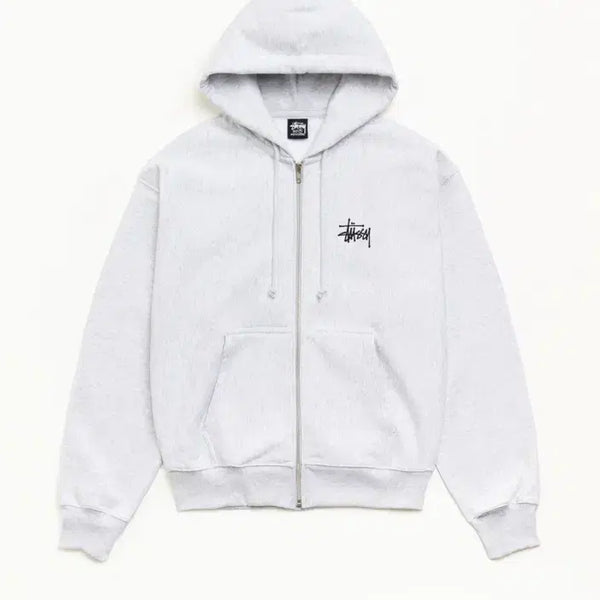 [BUNJANG] Stüssy Basic Zip Hoodie Ash Heather / 공홈구매)) 스투시 베이직 후드집업 #애쉬헤더