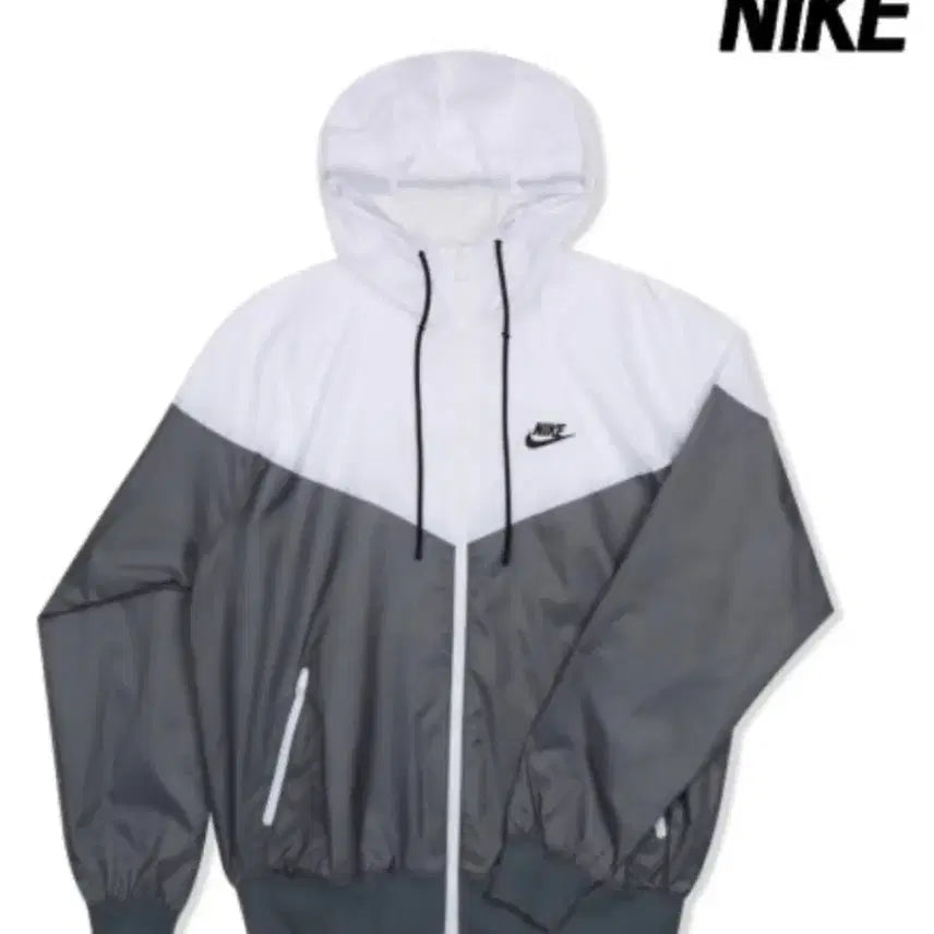 [BUNJANG] Nike Windbreaker White/Gray / 나이키 바람막이