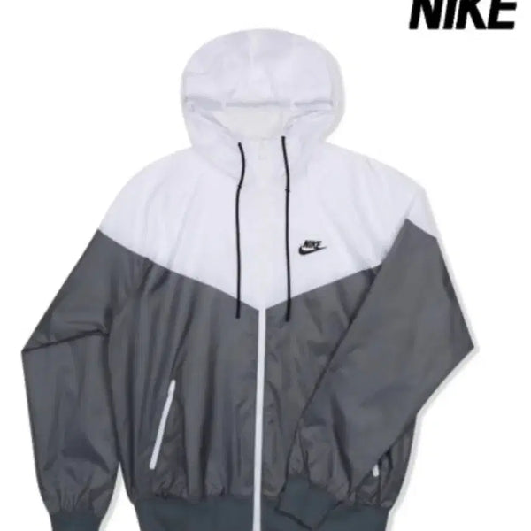 [BUNJANG] Nike Windbreaker White/Gray / 나이키 바람막이
