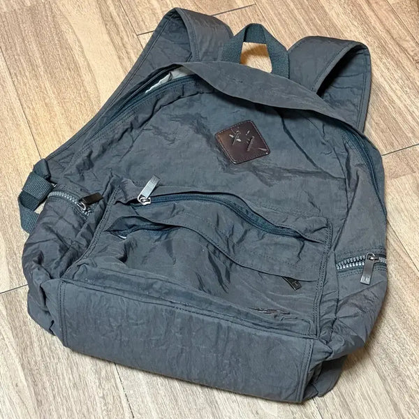 [BUNJANG] Grey Nylon Backpack / 그레이 나일론 백팩