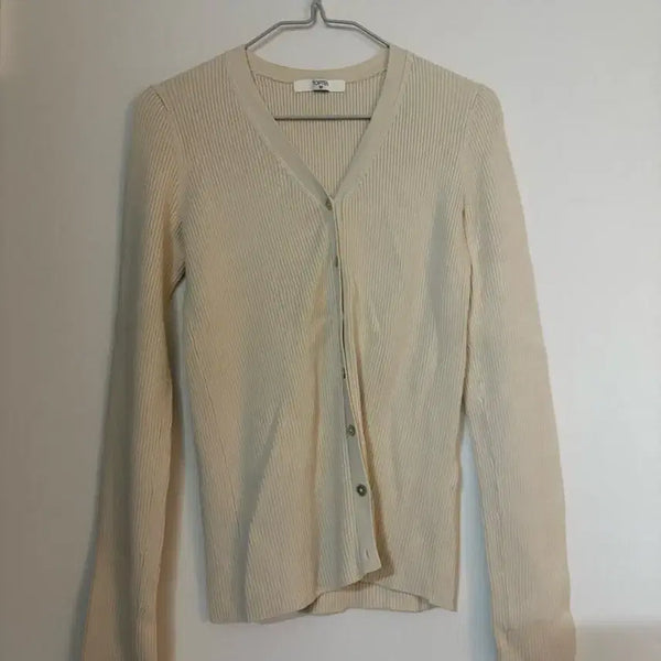 [BUNJANG] Ribbed Cardigan Ivory / 골지 가디건 아이보리