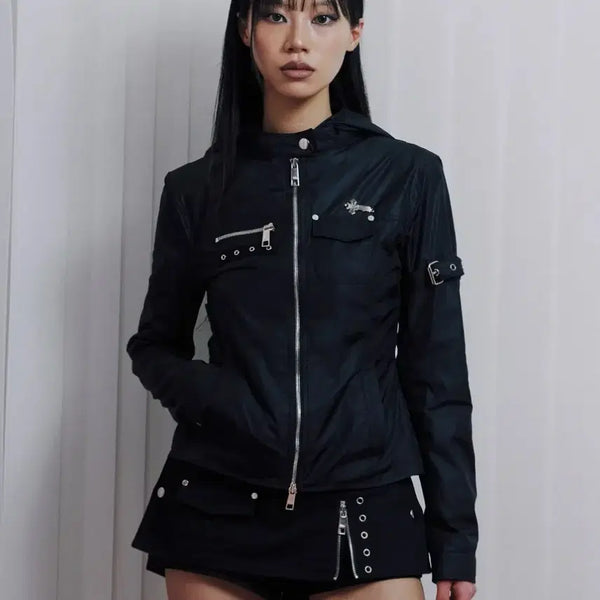 [BUNJANG] ILLIO Biker Windbreaker Black / [새상품 택ㅇ] 일리오 바이커 윈드브레이커