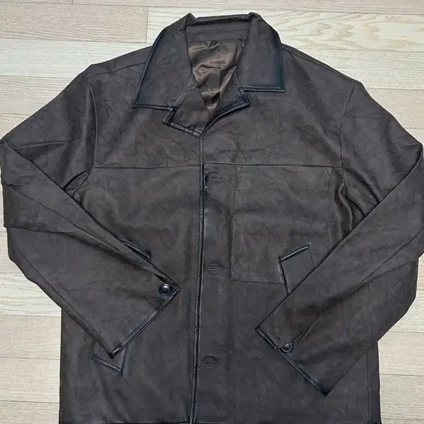 [BUNJANG] Brown Leather Jacket / 브라운 레더 자켓