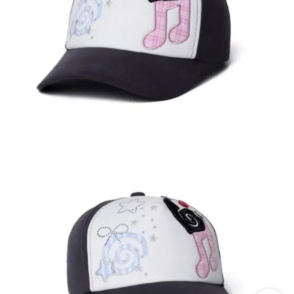 [BUNJANG] ILLIT x Rockfish Patchwork Ball Cap - Dark Grey (New, Unworn) / 아일릿X락피쉬 패치워크 볼캡 DARK GREY (미착용새상품)