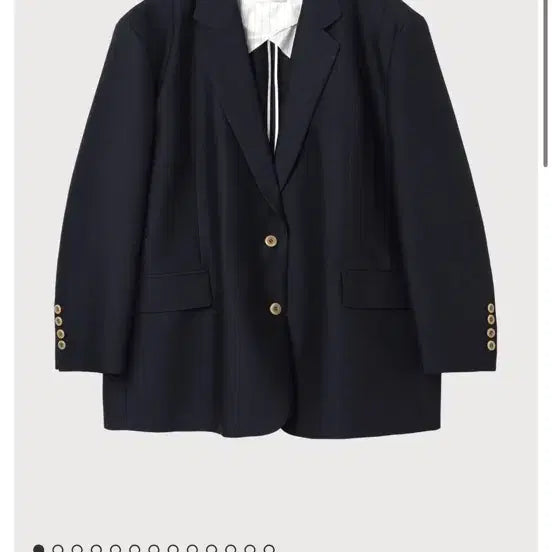 [BUNJANG] SSONG STUDIO Navy Silk Oversized Jacket / SSONG STUDIO 쏭스튜디오 네이비 실크 오버사이즈 자켓
