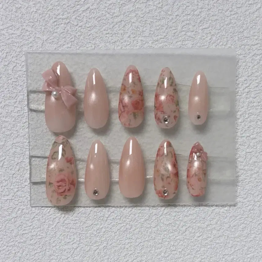 [BUNJANG] Handmade Floral Nail Tips / 꽃 수제 네일팁