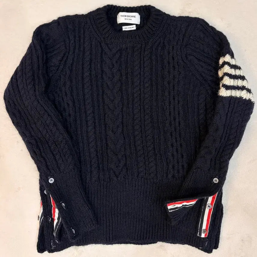 [BUNJANG] Thom Browne Aran Cable Knit Sweater / 톰브라운 아란 케이블 니트