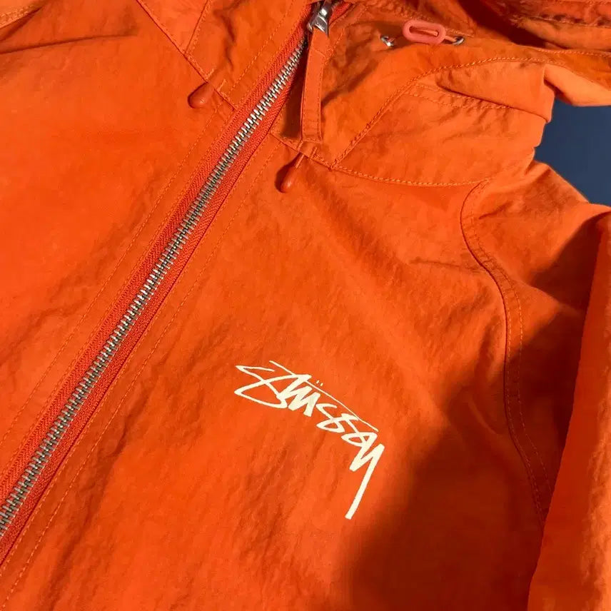[BUNJANG] Stussy Beach Shell Windbreaker Orange M / 스투시 비치 쉘 바람막이 주황M
