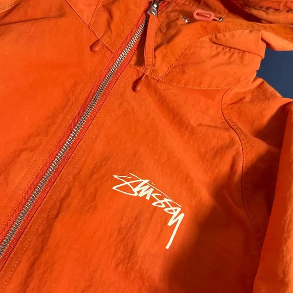 [BUNJANG] Stussy Beach Shell Windbreaker Orange M / 스투시 비치 쉘 바람막이 주황M