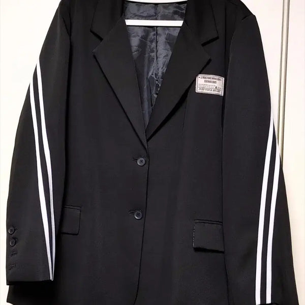 [BUNJANG] Unisex Black Single Jacket / *블랙 싱글 재킷*(남,녀공용)