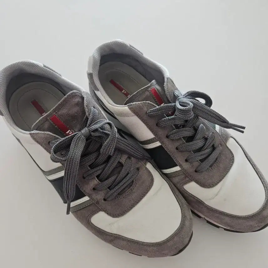 [BUNJANG] Prada Leather & Suede Low-Top Sneakers / 프라다 레더&스웨이드 로우탑 스니커즈 4E 2943