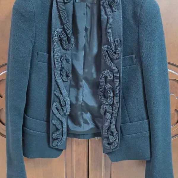 [BUNJANG] TIME Black Ribbon Detail Jacket / 타임 자켓 블랙 리본 장식 55