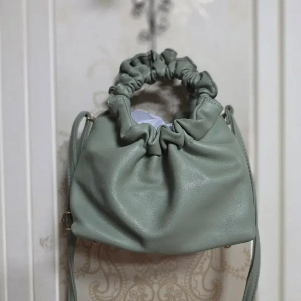 [BUNJANG] Shirring Handle Bag Mint / 더스트백 셔링 핸들백 민트