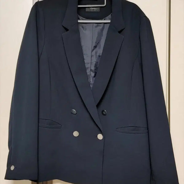 [BUNJANG] Roem Navy Double Button Short Jacket / (로엠)네이비 더블 버튼 숏 자켓