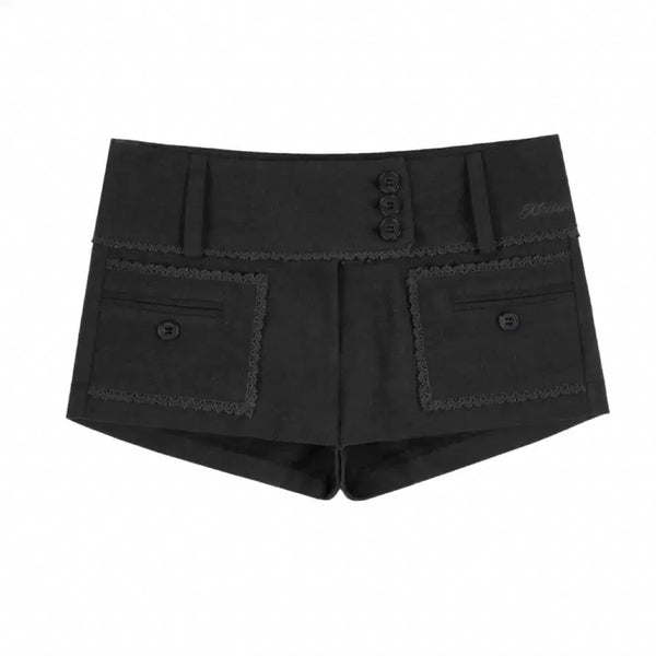 [BUNJANG] Clisbee Three Button Lace Shorts / (겨울반바지) 클리시어 쓰리버튼 레이스 숏팬츠 three button lace shorts