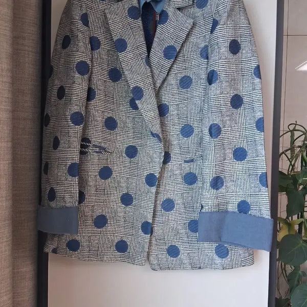 [BUNJANG] TIME Dot Pattern Jacket / 타임 체크 도트 자켓