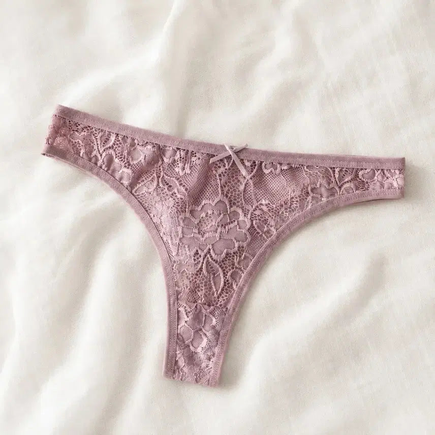 [BUNJANG] Sheer Lace Lavender Women's Panties / 시스루 끈 여자 팬티 중고