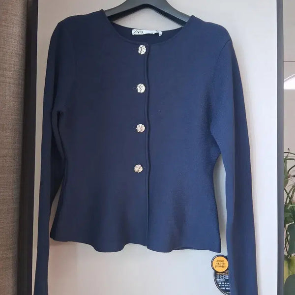 [BUNJANG] ZARA Button Cardigan Navy S / 자라 버튼 가디건 네이비