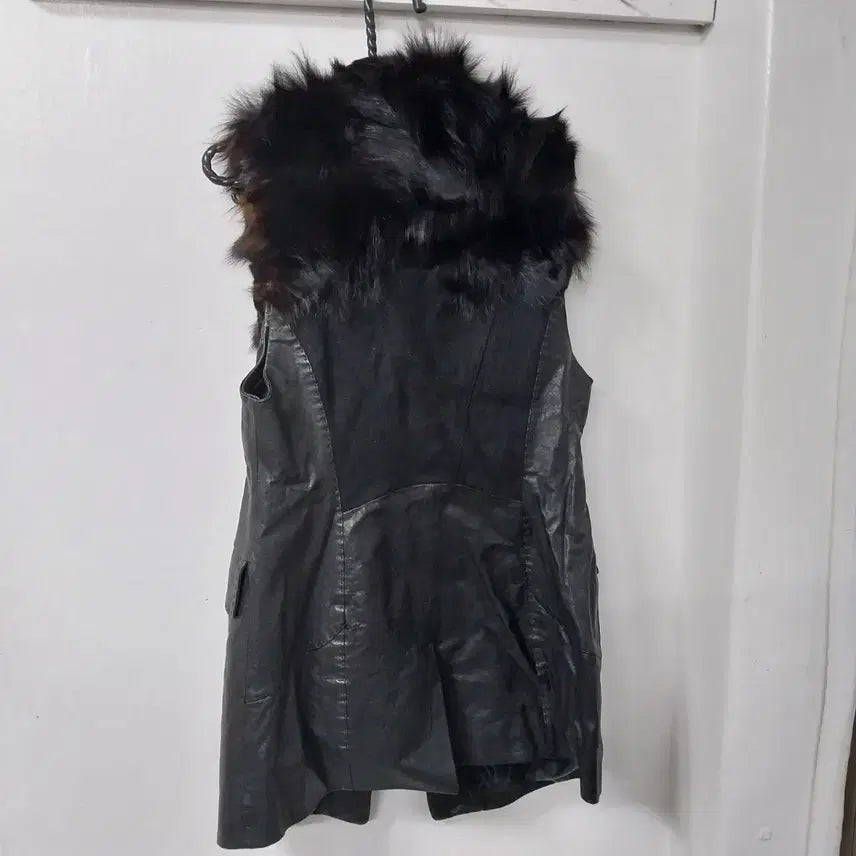 [BUNJANG] Women's Lambskin Fur Vest Size 66 / 양가죽 퍼 조끼 66