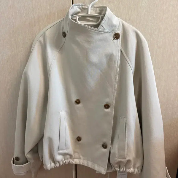 [BUNJANG] Ivory Fall/Winter Field Jacket / 아이보리 가을 겨울 야상 자켓