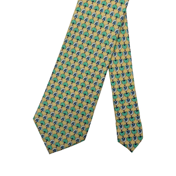 [BUNJANG] Esplanade Silk Peacock Feather Necktie / esplanade 에스플라나드 실크 넥타이 [BSF13106_713-7]