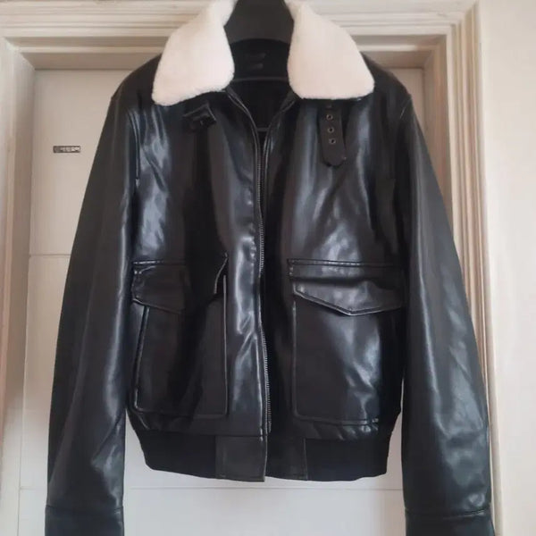 [BUNJANG] LAPOSTERIOR Buffing Leather Bomber Jacket M / 라퍼지스토어 버핑 레더 봄버 자켓 M