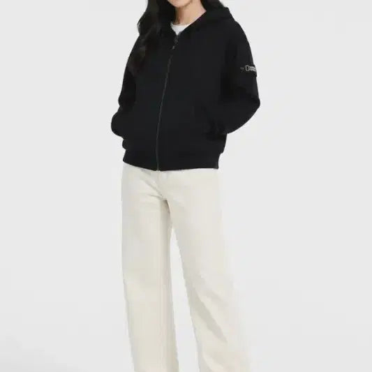 [BUNJANG] National Geographic Black Basic Zip-up / 여90/내셔널지오그래픽 블랙 베이직 집업