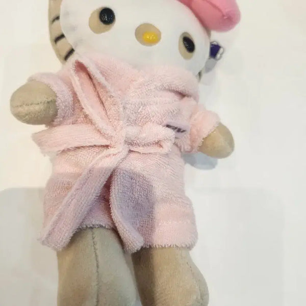 [BUNJANG] Hello Kitty Bathrobe Keyring Plush Doll / 헬로키티 봉제인형 목욕가운 키링