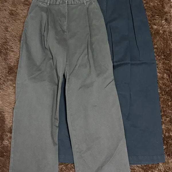 [BUNJANG] 8 Seconds Pants Bundle Set (Grey/Navy) / 에잇세컨즈 팬츠 2장 (그레이/네이비)