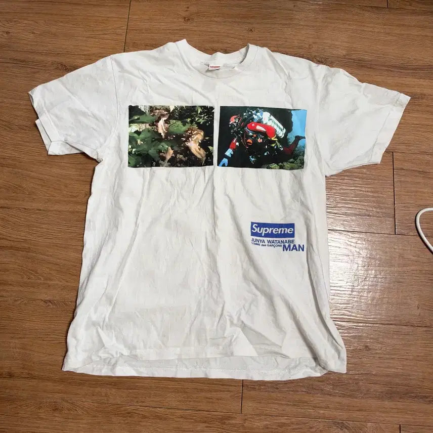 [BUNJANG] Supreme Junya Watanabe MAN Collaboration T-Shirt White / 슈프림 준야 와타나베 맨 콜라보 반팔티 화이트