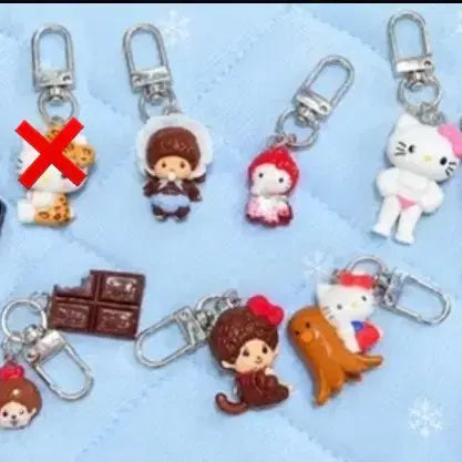 [BUNJANG] Sanrio x Hello Kitty & Monchhichi Mini Keyring / 몬치치 키티 미니키링