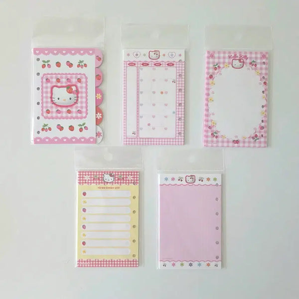 [BUNJANG] Hello Kitty 6-Hole Binder Refill Inserts / (5종 일괄)헬로키티 6공 다이어리 리필 바인더 속지, 산리오문방구,다꾸
