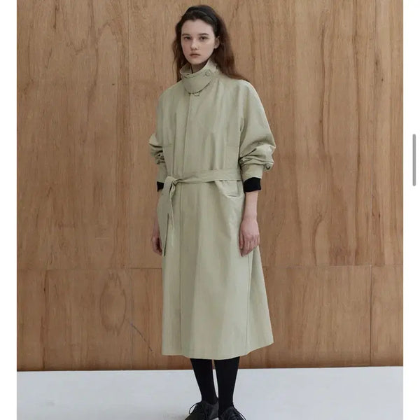[BUNJANG] NCASE Volume Trench Coat - Pale Beige / 엔케이스 볼륨 트렌치 코트_Pale Beige