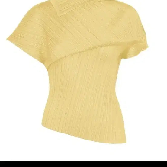 [BUNJANG] Pleats Please Leaf Top Pale Yellow / 플리츠플리즈 10월 리프탑 페일옐로우