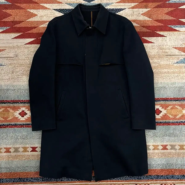 [BUNJANG] System Homme Dynamo Wool Zip-Up Coat Navy / 한섬 시스템 남성 디나모 모직 집업 코트 [네이비] 105-180