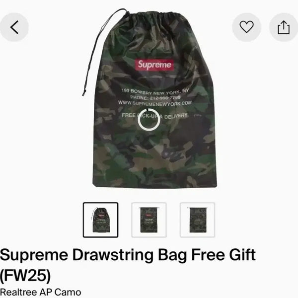 [BUNJANG] Supreme 25FW Pre-Gift Laundry Bag (Sealed) / 슈프림 프리기프트 런드리백 미개봉 새상품