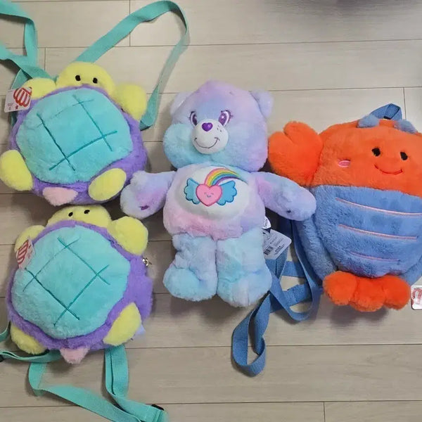 [BUNJANG] Care Bears Plush Bag Bundle Set / (일괄) 케어베어 인형 가방