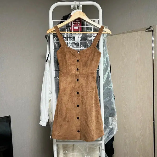 [BUNJANG] Suede Bustier Dress / 스웨이드 뷔스티에 원피스