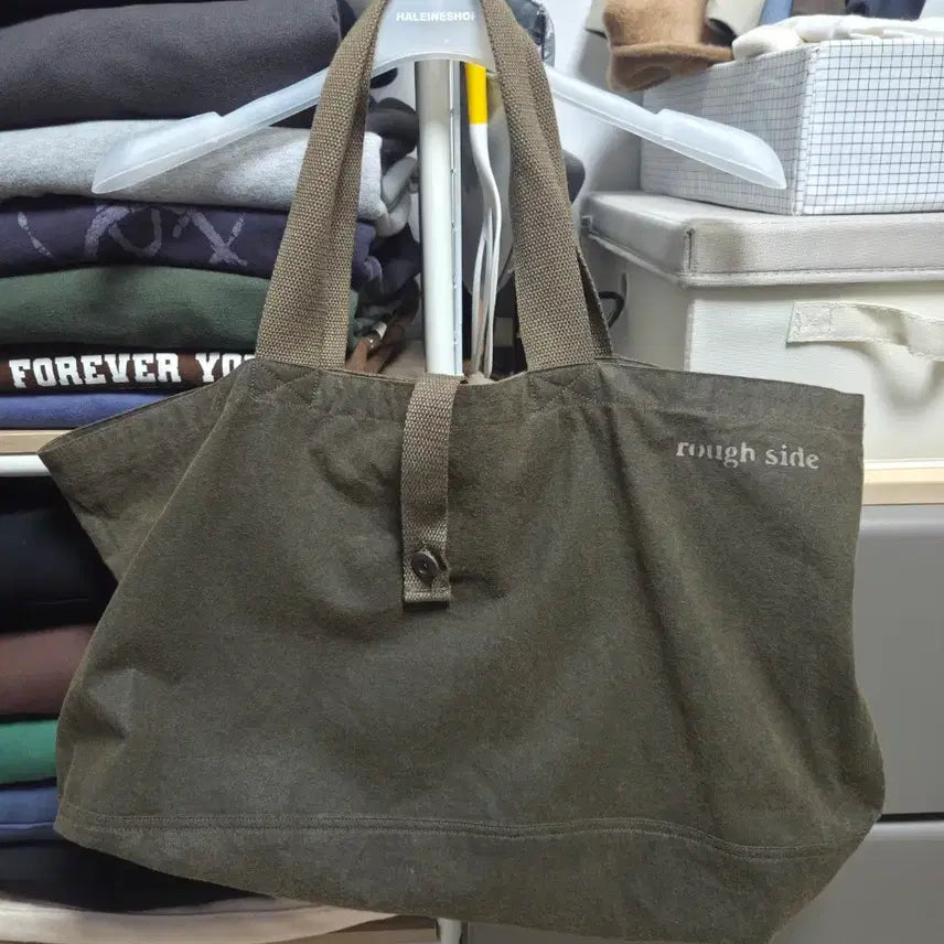 [BUNJANG] Roughside Waxed Tote Bag Bark / 러프사이드 왁스드 토트백 바크