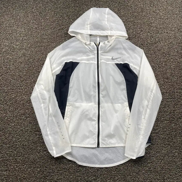 [BUNJANG] Nike Swoosh Lightweight Windbreaker Jacket White / 나이키 스우시 화이트 경량 바람막이 자켓