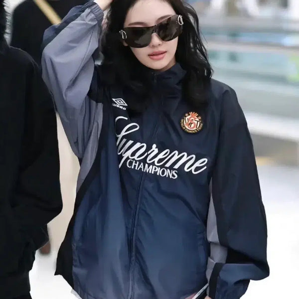 [BUNJANG] Supreme x Umbro Gradient Track Jacket Black M / (에스파닝닝 착용) 슈프림 x 엄브로 그라디언트 트랙 자켓 블랙 M