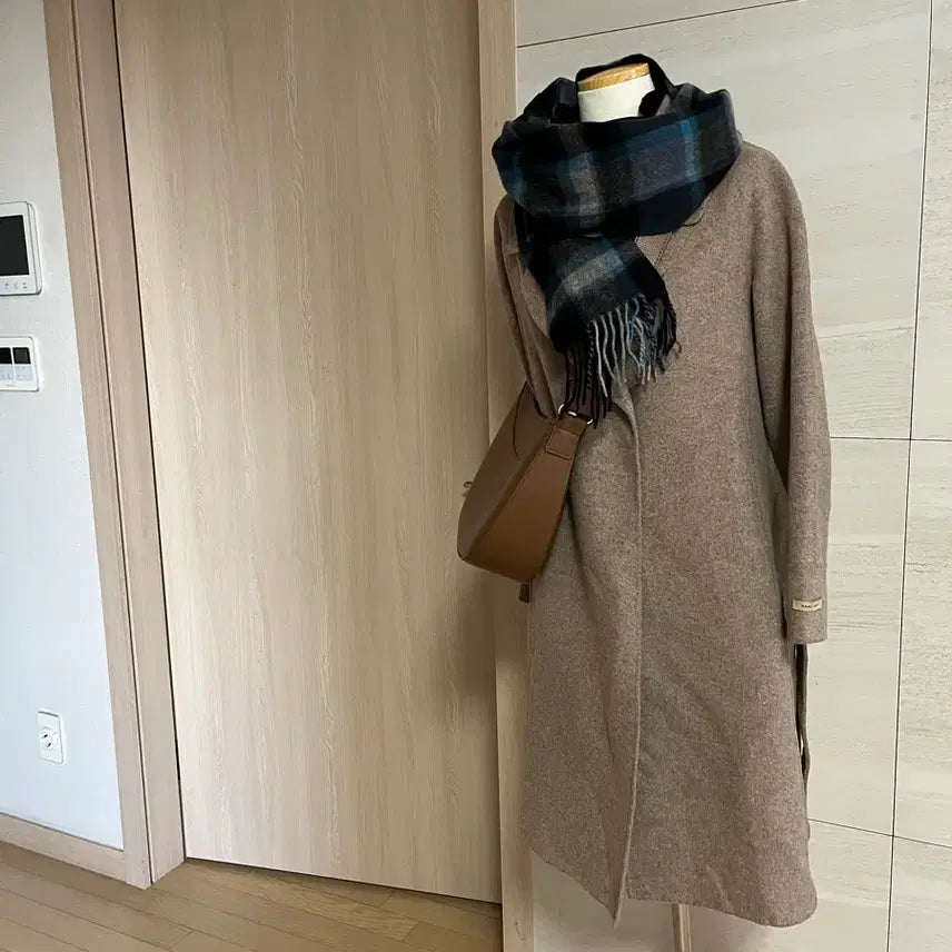 [BUNJANG] Handmade Wool Coat Beige Size 55 / 핸드메이드 모직코트 55