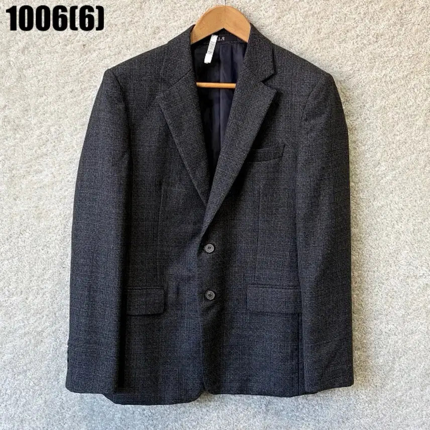 [BUNJANG] Ziozia Men's Check Pattern Jacket Black Size 100 / 지오송지오 남자 체크 패턴 자켓 100 1006